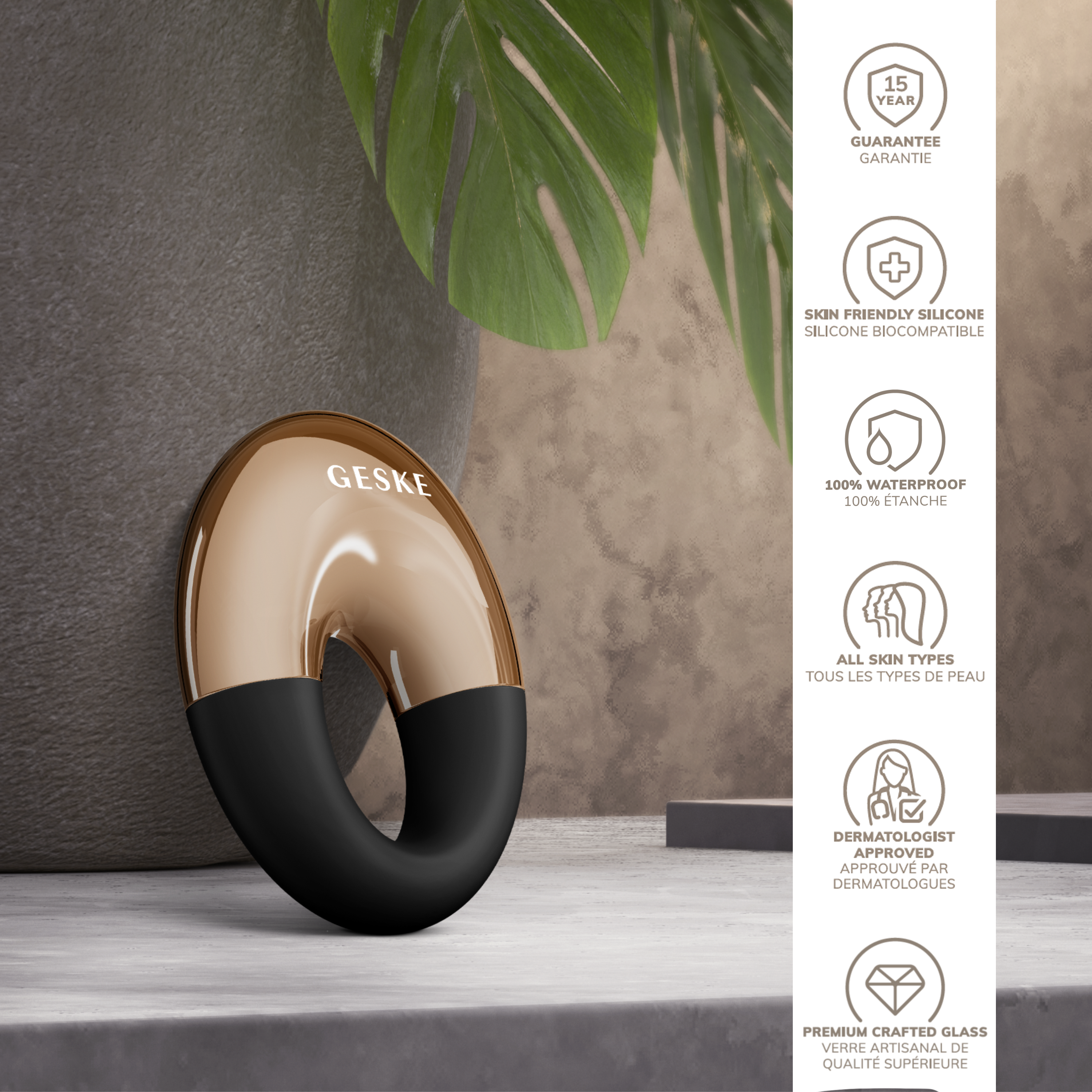 Geske Cool & Warm Eye Massager 7 in 1 Gray at Paris Gallery Qatar