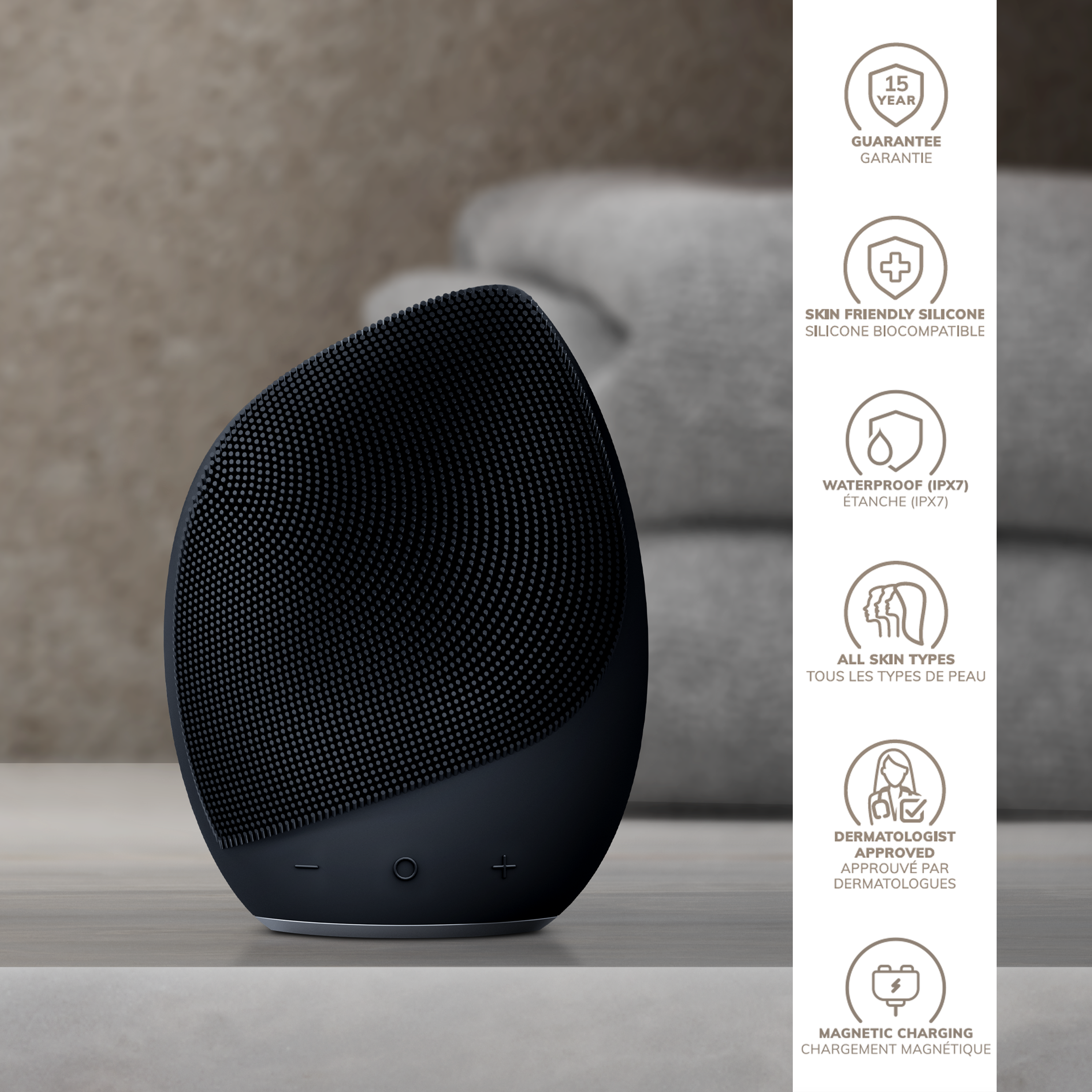 Geske Sonic Facial Brush 5 in 1 Black at Paris Gallery Qatar
