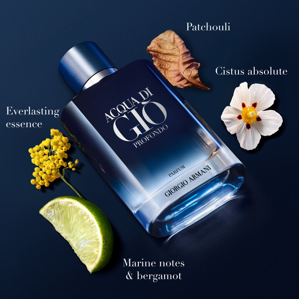 Giorgio Armani Acqua Di Gio Profondo Parfum 100ml men fragrance luxury aquatic scent Qatar Shop Now Online