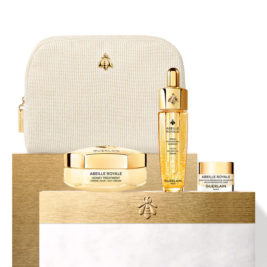 Guerlain Abeille Royale honey treatment skincare set serum cream eye care anti aging Find Online Today Paris Gallery Qatar