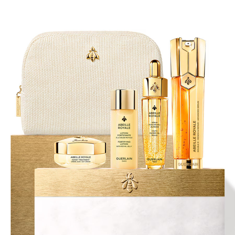 Guerlain Abeille Royale youth repair skincare set serum cream anti aging Shop Now Online Paris Gallery Qatar