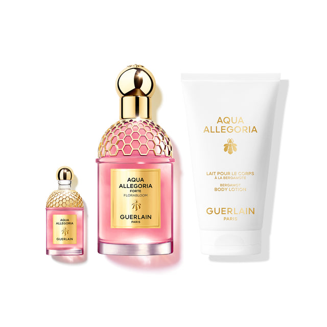 Guerlain Florabloom Eau de Parfum 75ml gift set with body lotion floral fragrance for women Shop the Latest Online Paris Gallery Qatar