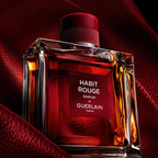Guerlain Homme Habit Rouge Parfum 100ml intense masculine fragrance available at Paris Gallery Qatar