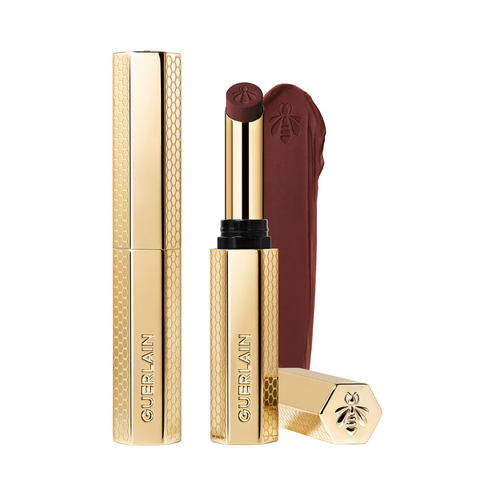 Guerlain KissKiss Honey-Infused Blur Matte Lipstick 291 Deep Dahlia deep berry red matte lipstick available online at Paris Gallery Qatar – Find Online Today