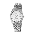 Guy Laroche ANT-G stainless steel watch white enamel dial fluted bezel men Paris Gallery Qatar