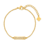 Guy Laroche Audrey women's gold-tone chain bracelet with clear crystal bar and adjustable extension chain
