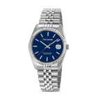 Guy Laroche stainless steel men watch blue dial fluted bezel bracelet luxury design Shop Now Online Paris Gallery Qatar