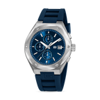 Guy Laroche men chronograph watch blue dial stainless steel case blue silicone strap sporty design Shop the Latest Online Paris Gallery Qatar