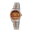 Guy Laroche women two tone watch tiger eye dial crystal bezel stainless steel rose gold bracelet luxury design Shop Now Online Paris Gallery Qatar