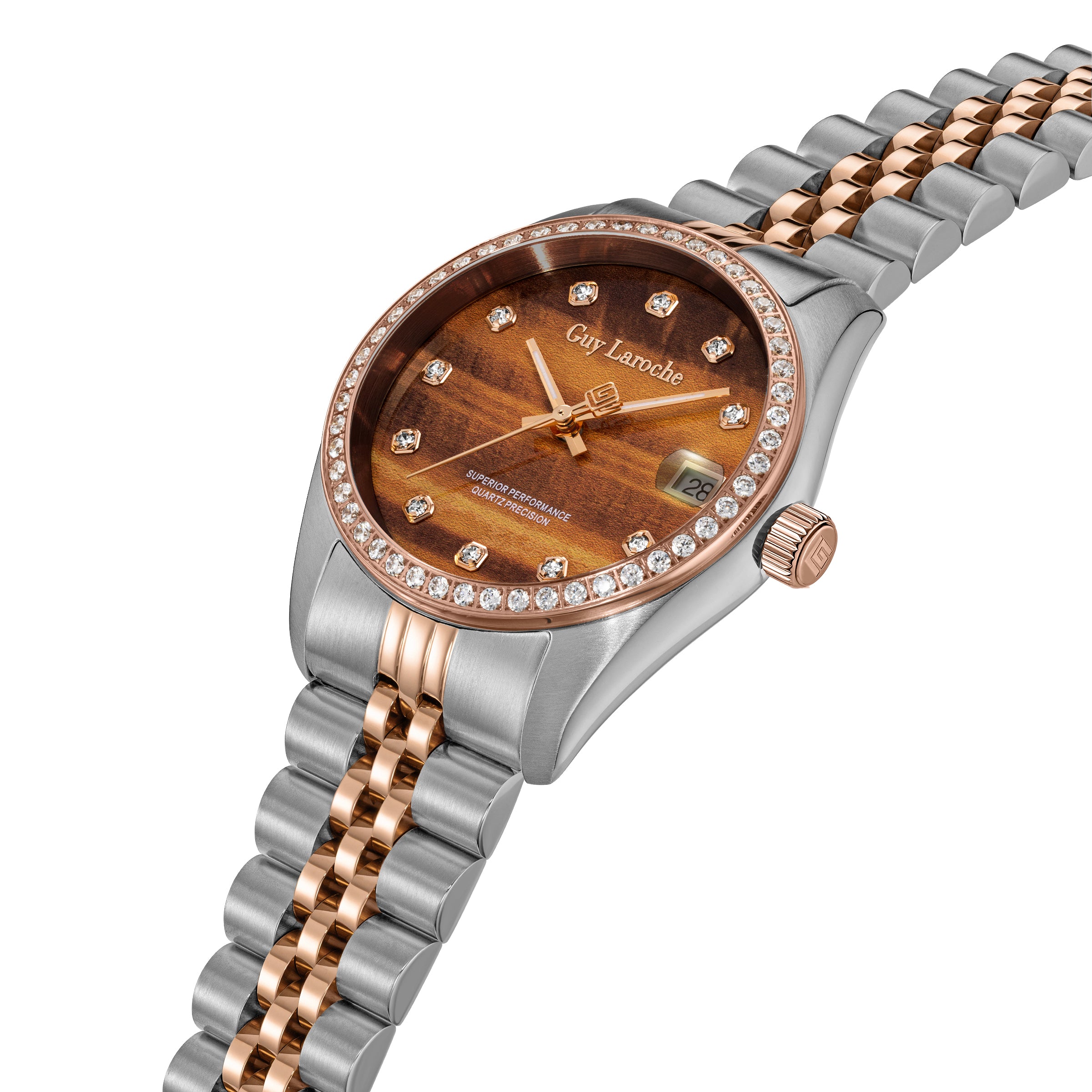 Guy Laroche GL ROS-L Two-Tone Tiger Eye Dial Women’s Watch Secondary image