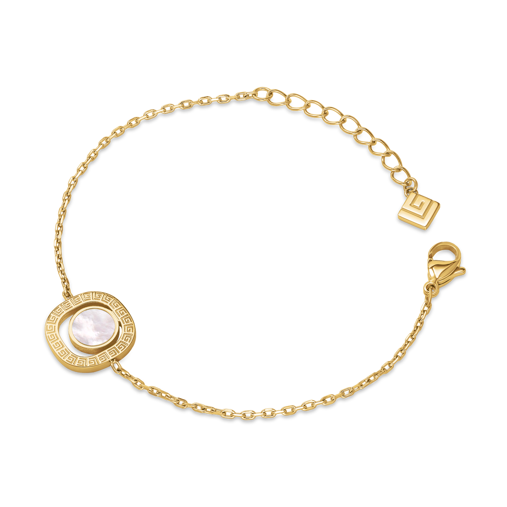 Guy Laroche Kim gold plated bracelet with mother of pearl charm luxury jewelry Paris Gallery Qatar Shop Now Online