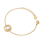 Guy Laroche Kim gold plated bracelet with mother of pearl charm luxury jewelry Paris Gallery Qatar Shop Now Online
