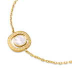Guy Laroche Kim gold plated bracelet with mother of pearl charm luxury jewelry Paris Gallery Qatar Shop Now Online