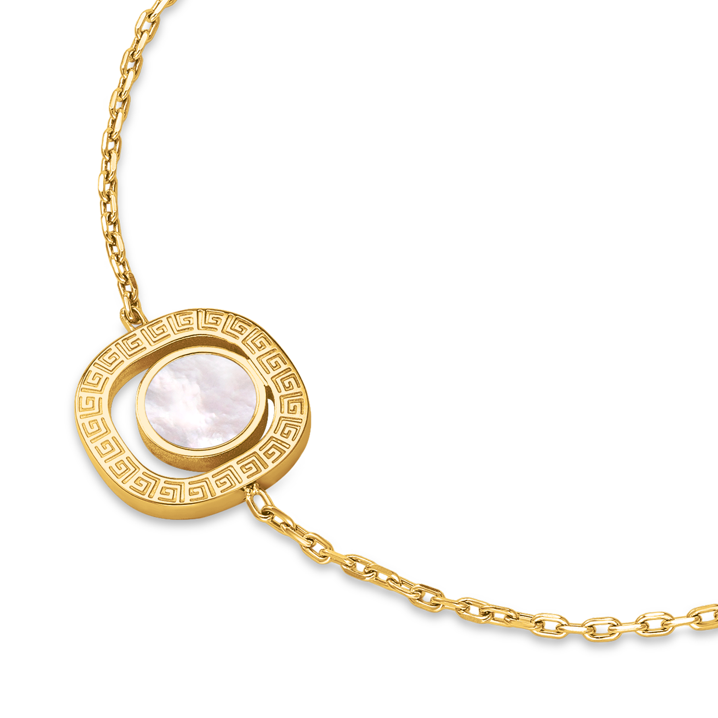 Guy Laroche Kim gold plated bracelet with mother of pearl charm luxury jewelry Paris Gallery Qatar Shop Now Online