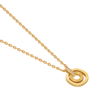 Guy Laroche Kim small gold plated necklace with logo and crystals luxury jewelry Paris Gallery Qatar Available for Online Purchase
