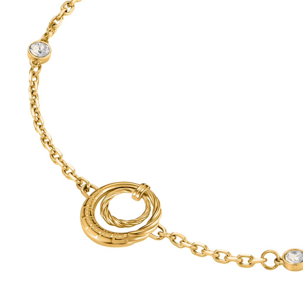 Guy Laroche Mady gold plated bracelet with twisted charm and crystals luxury jewelry Paris Gallery Qatar Order Online Today