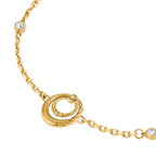 Guy Laroche Mady gold plated bracelet with twisted charm and crystals luxury jewelry Paris Gallery Qatar Order Online Today