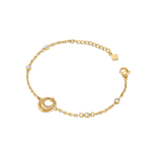Guy Laroche Mady gold plated bracelet with twisted charm and crystals luxury jewelry Paris Gallery Qatar Order Online Today