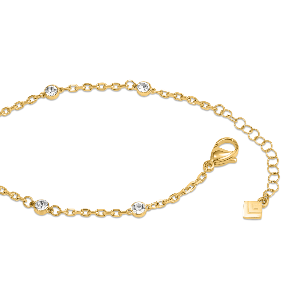 Guy Laroche Mady gold plated bracelet with twisted charm and crystals luxury jewelry Paris Gallery Qatar Order Online Today
