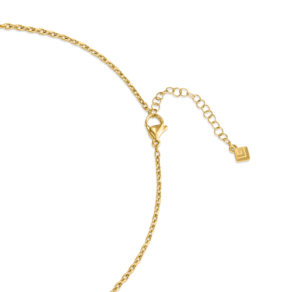 Guy Laroche Mady gold plated necklace with twisted ring and crystals luxury jewelry Paris Gallery Qatar Now Online
