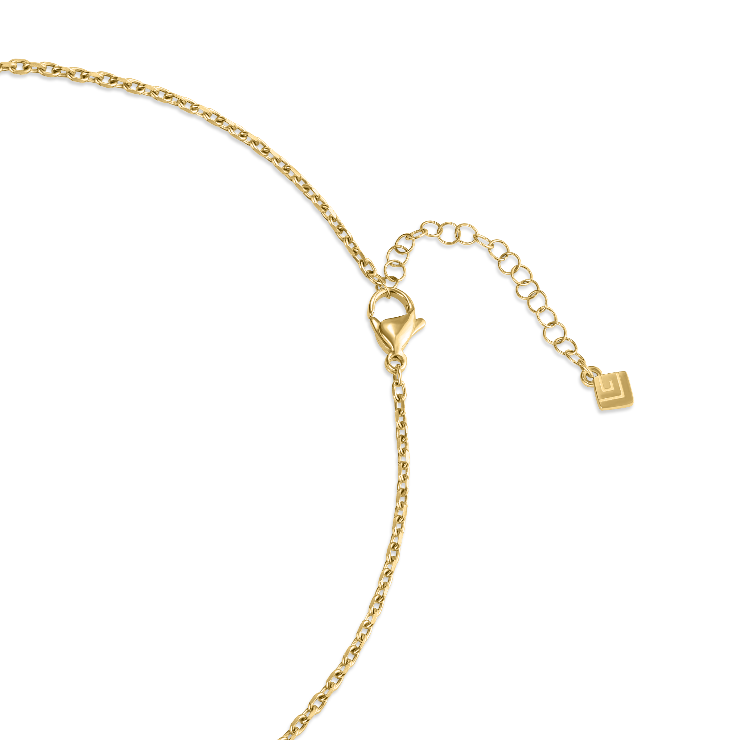 Guy Laroche Mady gold plated necklace with twisted ring and crystals luxury jewelry Paris Gallery Qatar Now Online