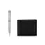 Guy Laroche pen and wallet gift set stainless steel pen black leather wallet men Paris Gallery Qatar Now Online