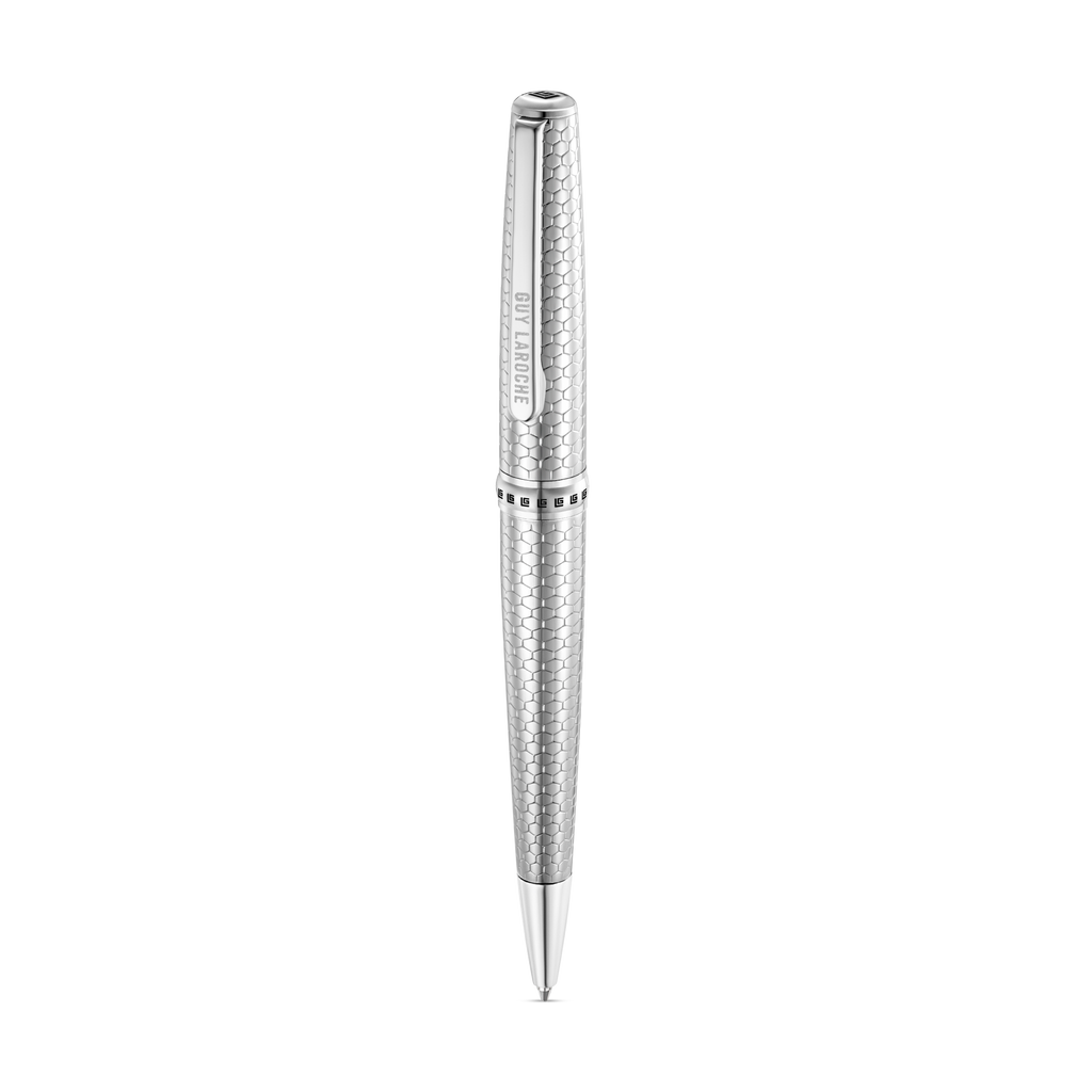 Guy Laroche Romeo stainless steel pen silver textured design luxury writing instrument Paris Gallery Qatar Find Online Today