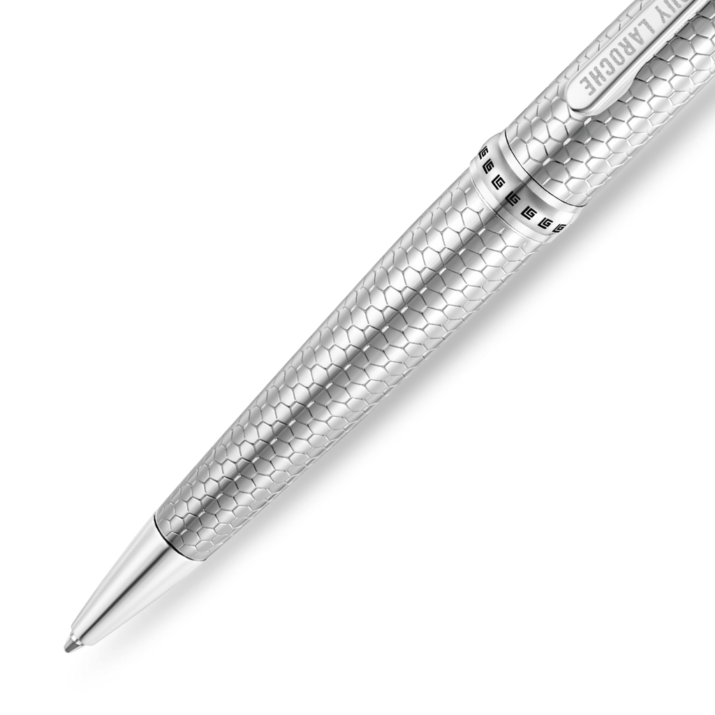 Guy Laroche Romeo stainless steel pen silver textured design luxury writing instrument Paris Gallery Qatar Find Online Today