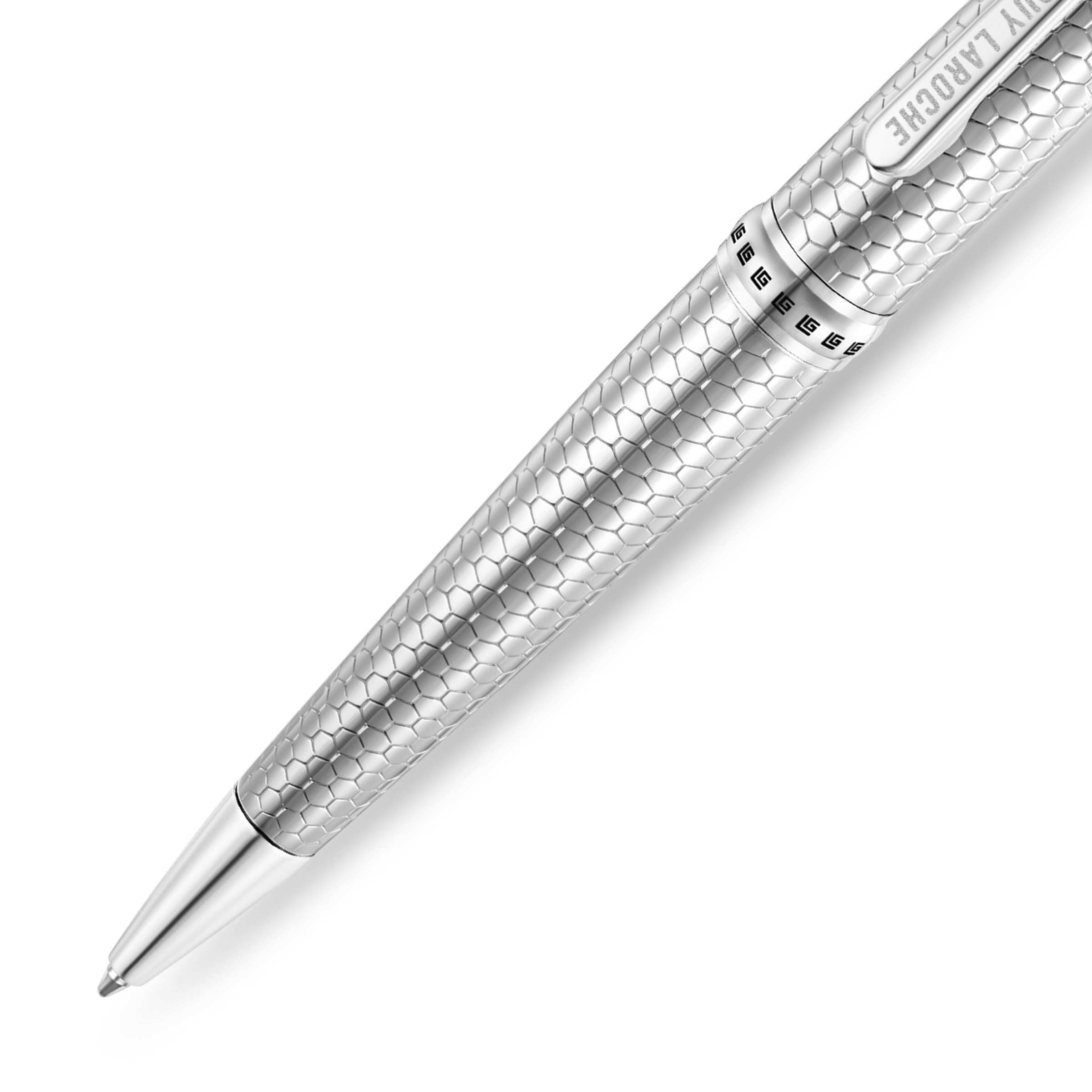 Guy Laroche Romeo stainless steel pen silver textured design luxury writing instrument Paris Gallery Qatar Find Online Today