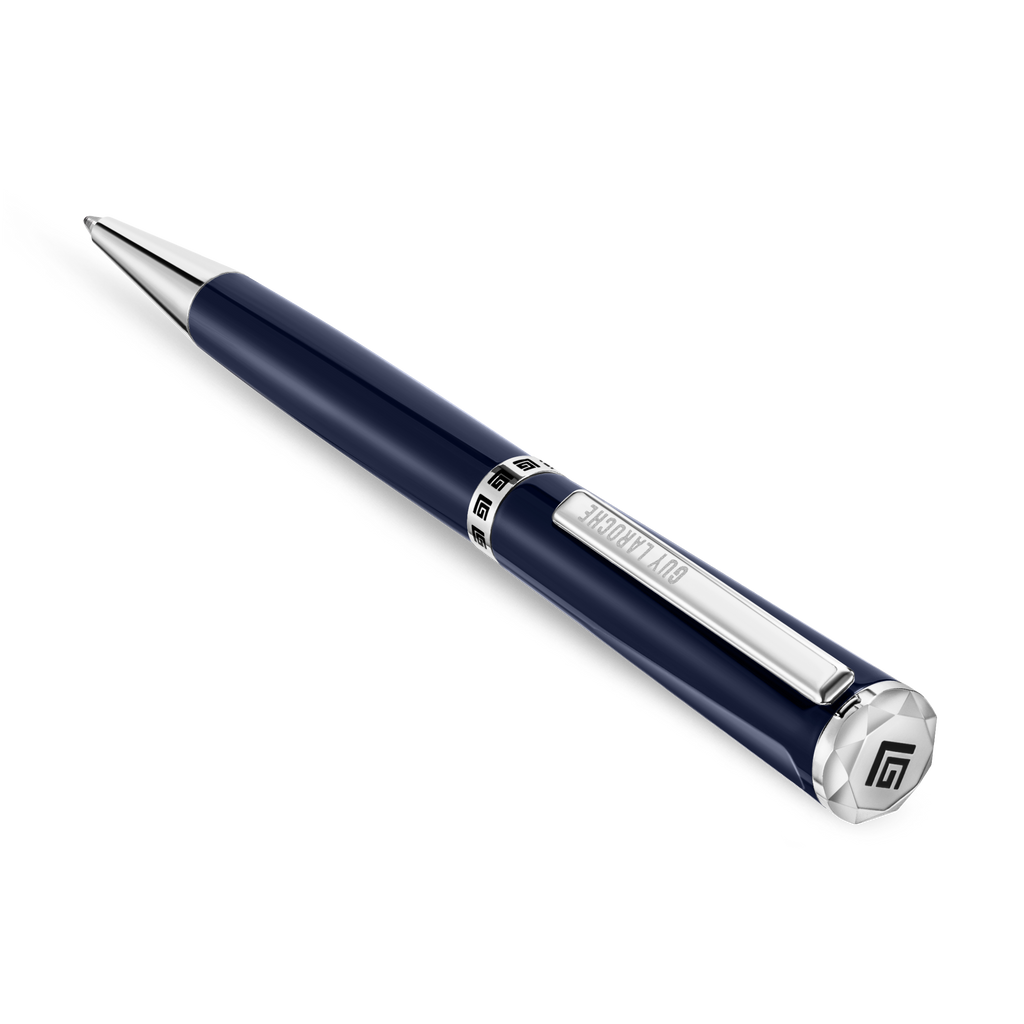 Guy Laroche Vincent blue enamel stainless steel pen luxury ballpoint Paris Gallery Qatar Find Online Today
