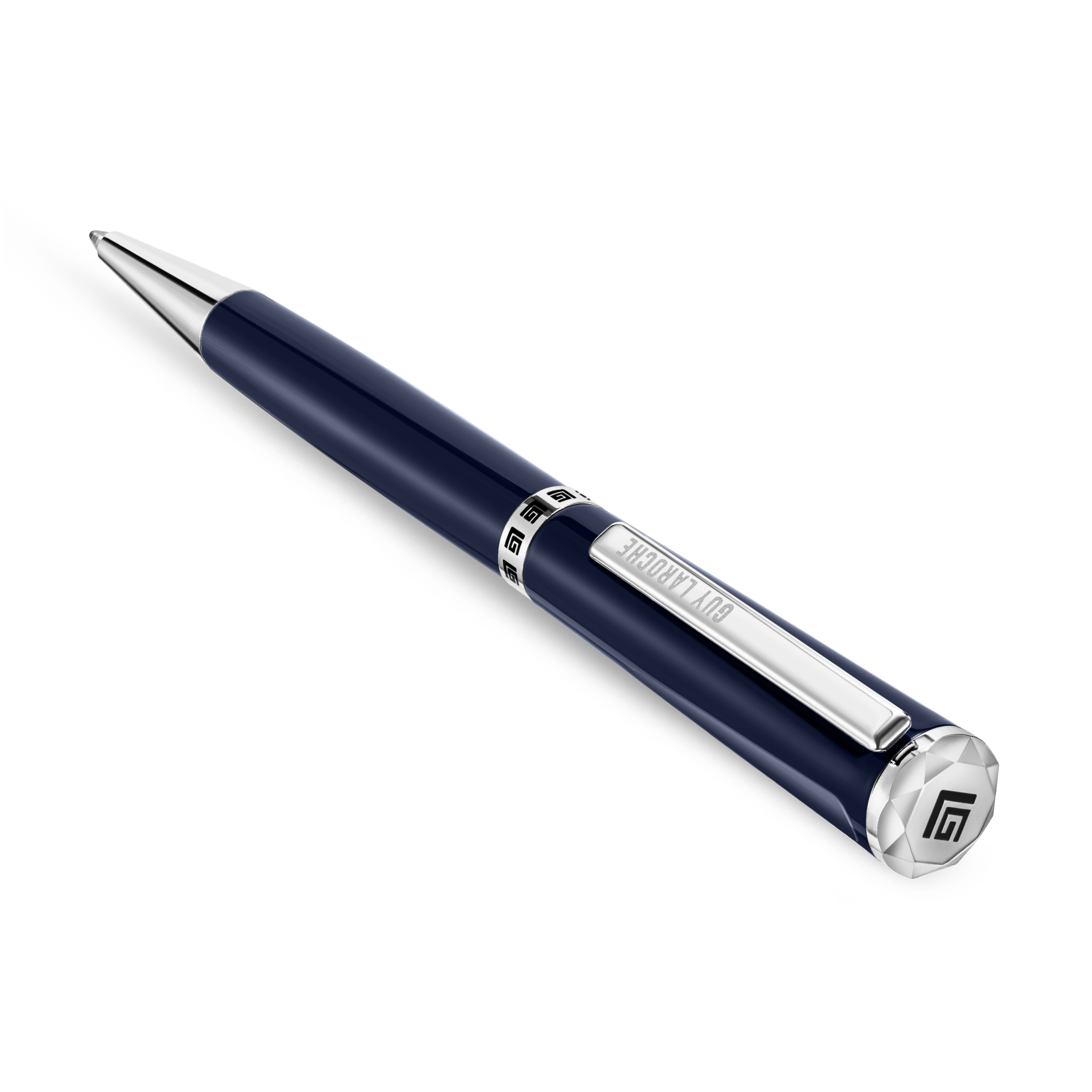 Guy Laroche Vincent blue enamel stainless steel pen luxury ballpoint Paris Gallery Qatar Find Online Today