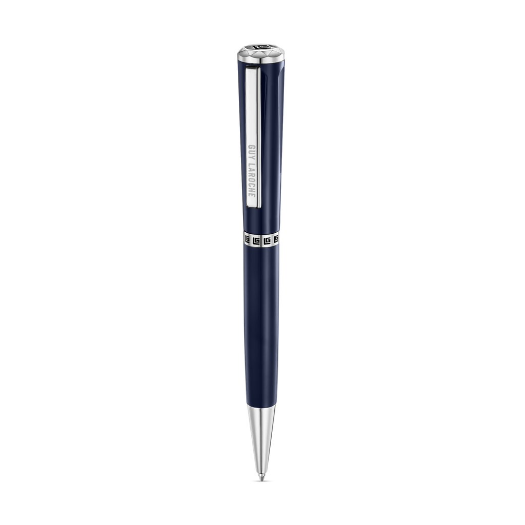 Guy Laroche Vincent blue enamel stainless steel pen luxury ballpoint Paris Gallery Qatar Find Online Today