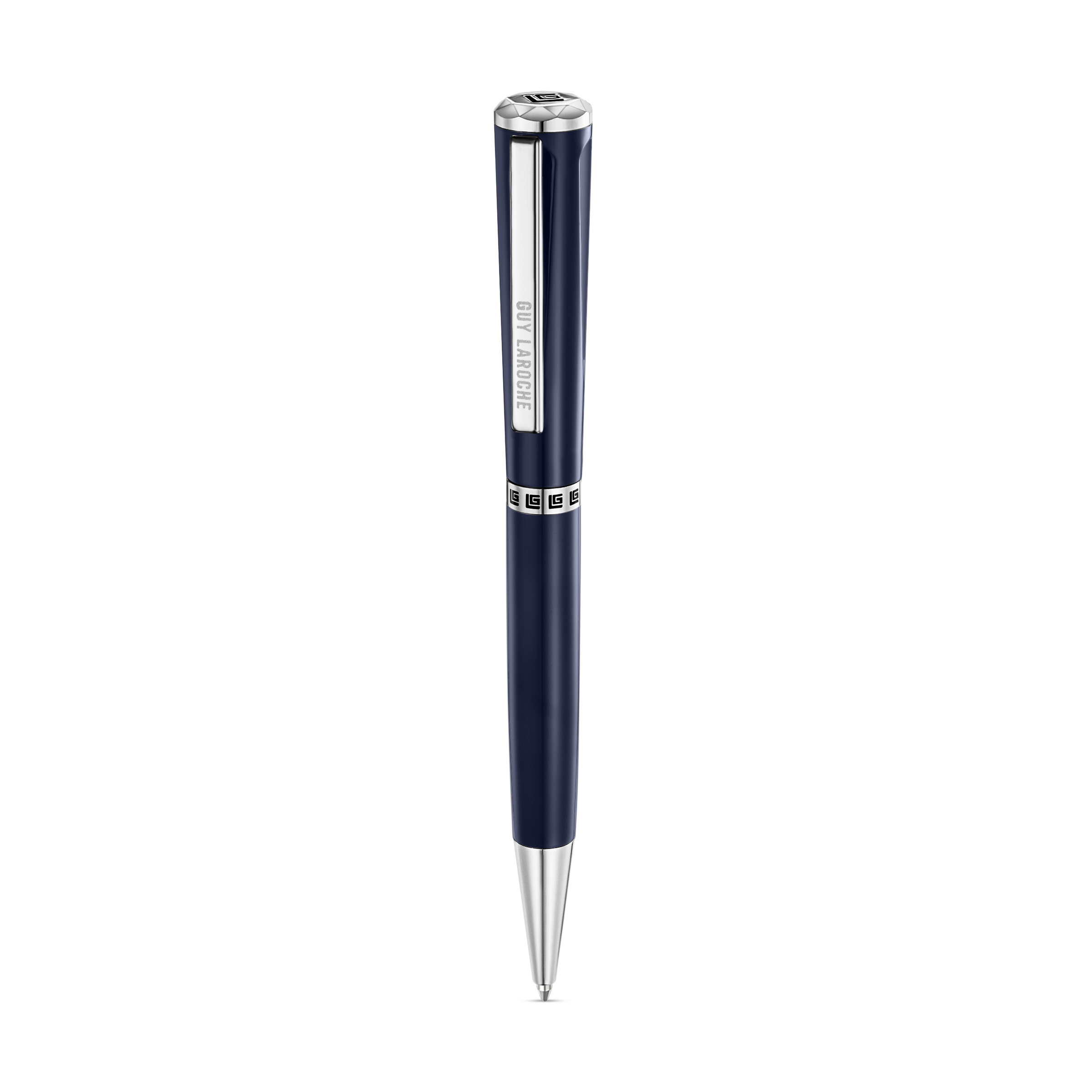Guy Laroche Vincent blue enamel stainless steel pen luxury ballpoint Paris Gallery Qatar Find Online Today