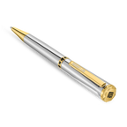 Guy Laroche Vincent stainless steel pen with gold trim luxury ballpoint pen Paris Gallery Qatar Now Online