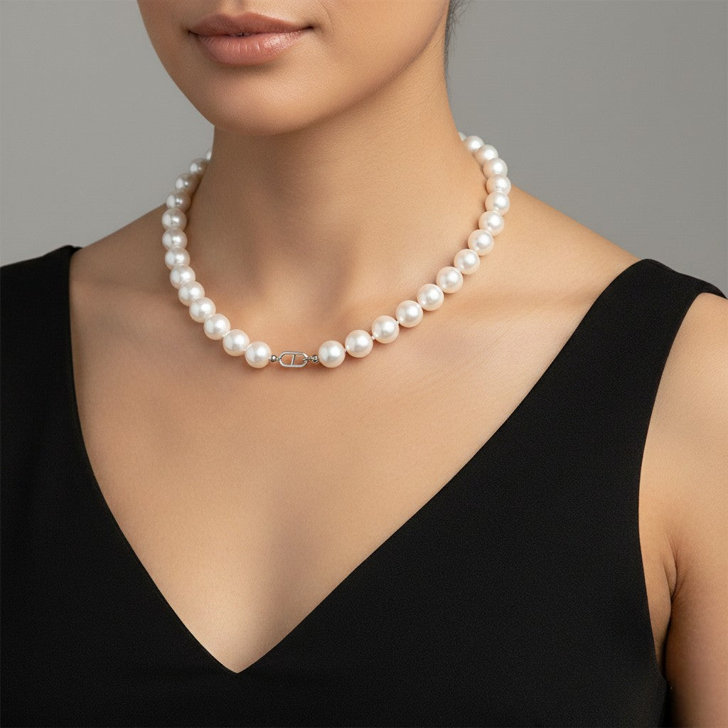 Bronzallure  Cultured Fresh Water Pearl White