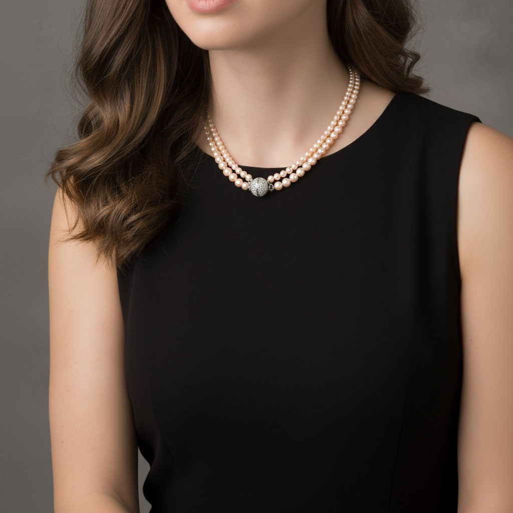 Bronzallure Cultured Fresh Water Pearl Peach Necklace