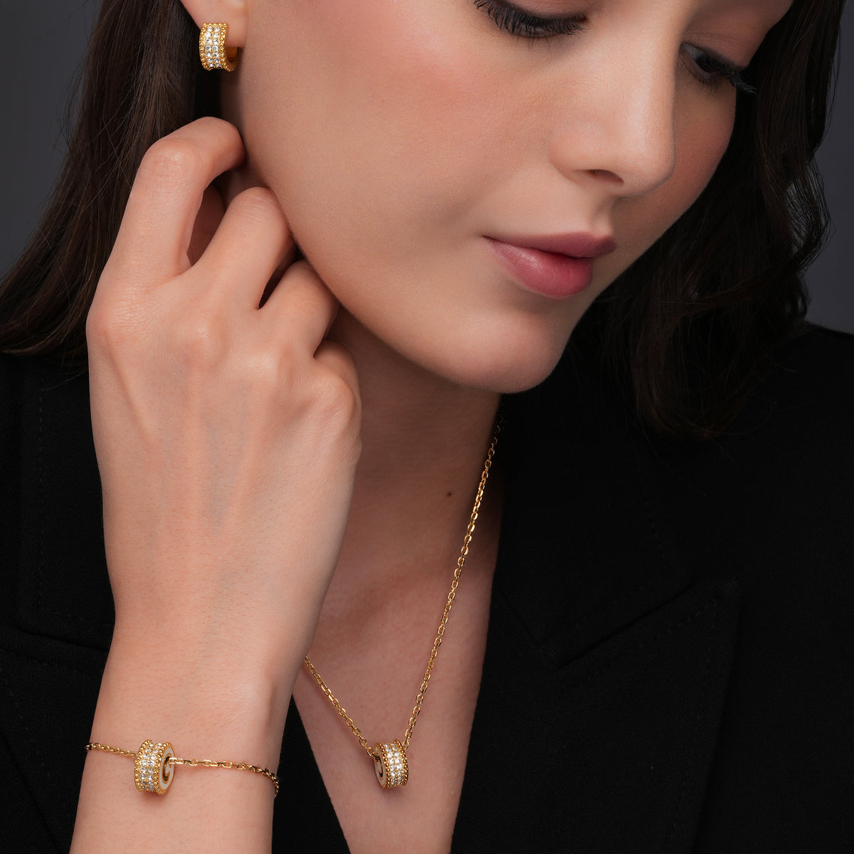 Cerruti Isadora Round Cutout Logo Motif Bracelet Cerruti Isadora Round Cutout Logo Motif Bracelet