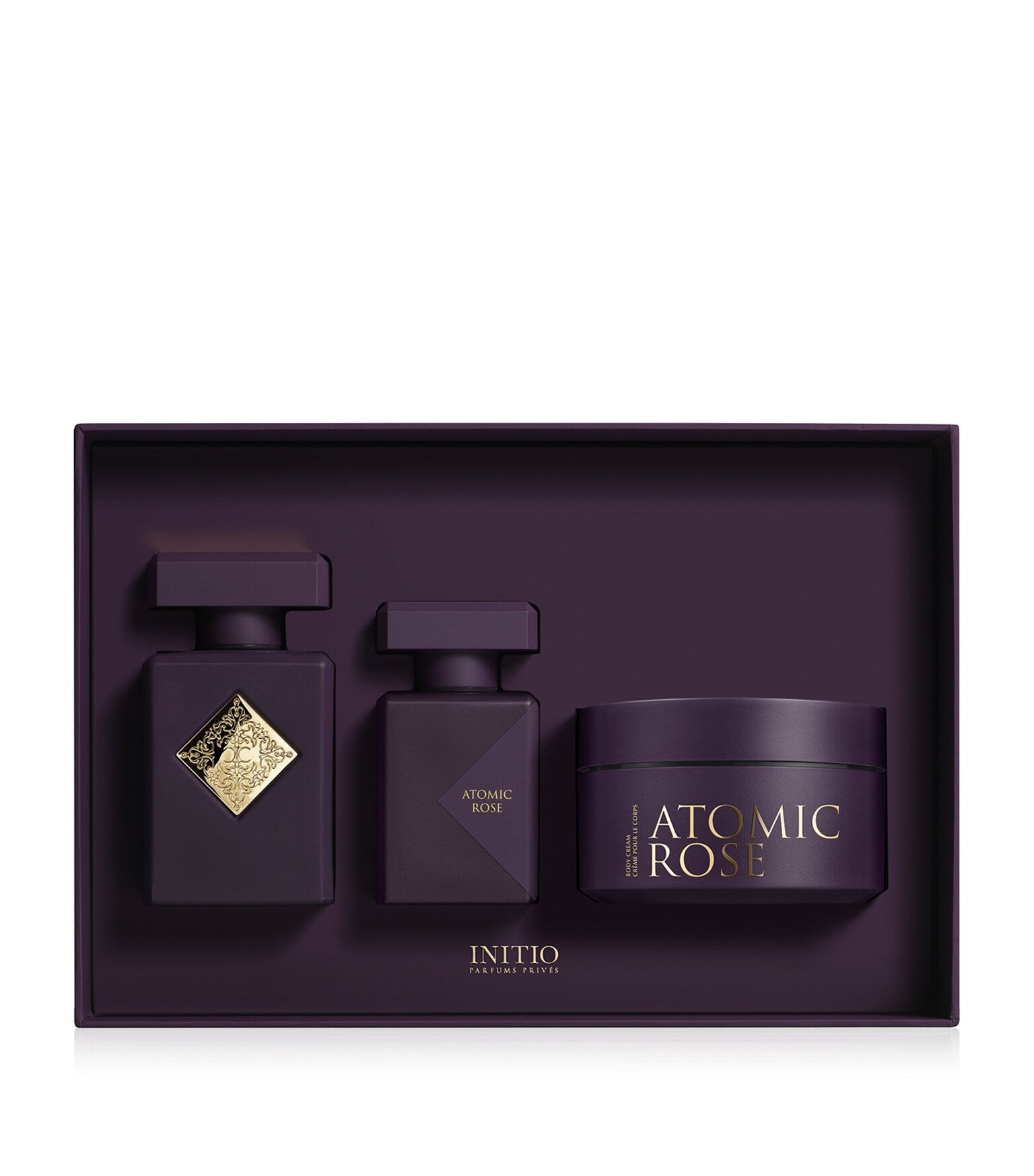 Initio Coffret Atomic Rose luxury fragrance gift set for men and women Available for Online Purchase at Paris Gallery Qatar
