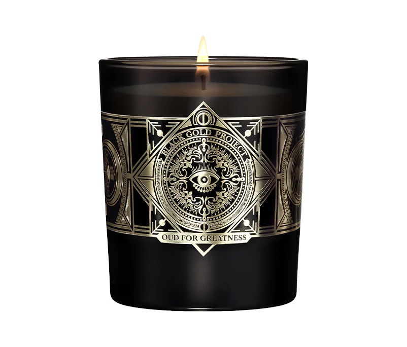Initio Oud for Greatness scented candle 180g luxury home fragrance available at Paris Gallery Qatar