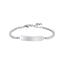 Luca Barra Girl's Tennis Bracelet In Steel With White Crystals And Plate