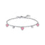 Luca Barra Girl's Steel Bracelet with Pink Heart