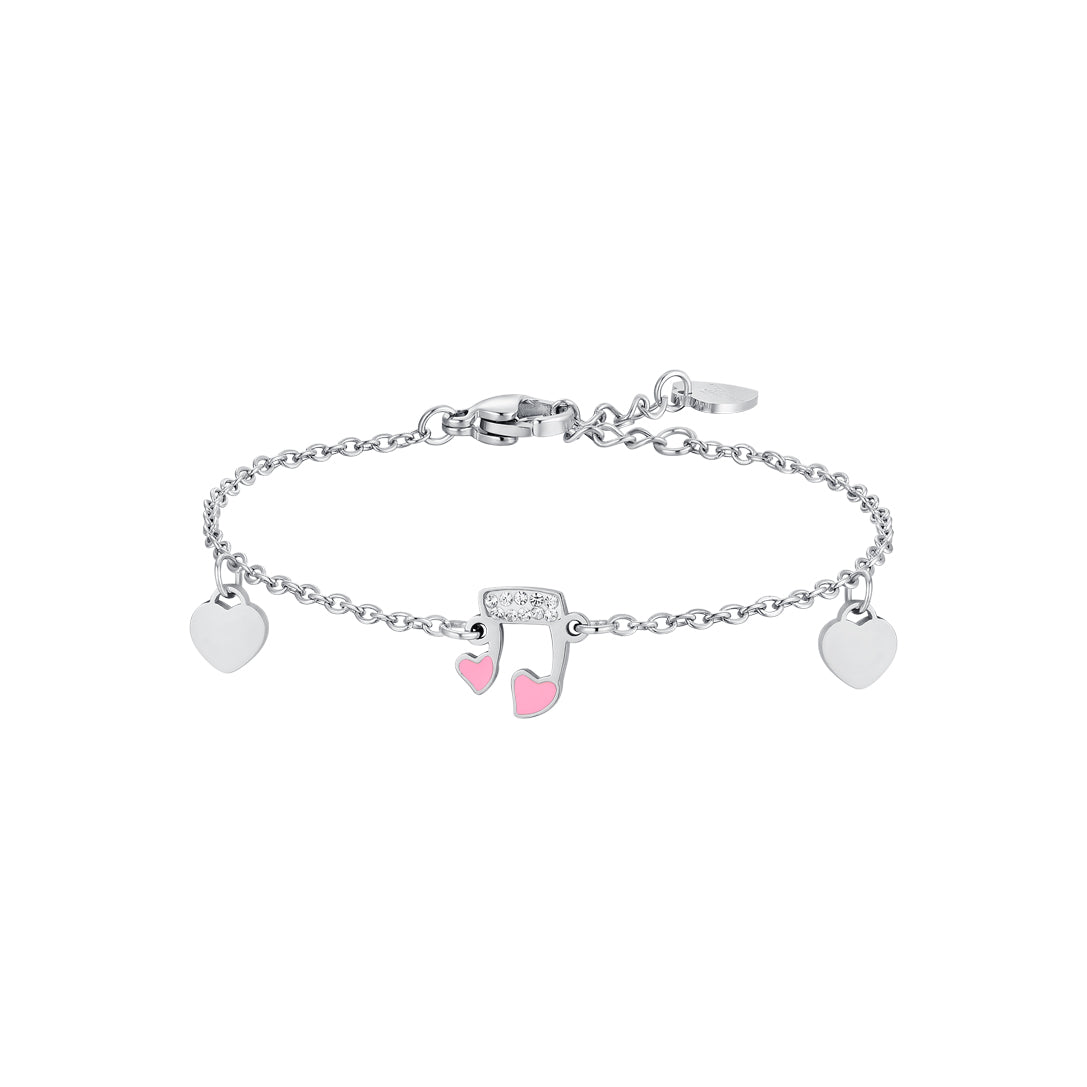 Luca Barra Girl's Steel Bracelet with Musical Note