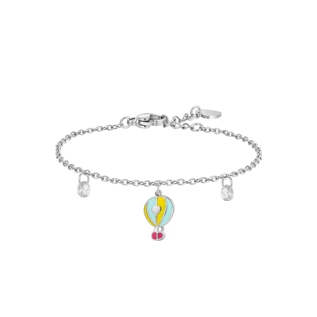 Luca Barra Girl's Steel Bracelet with Hot Air Balloon
