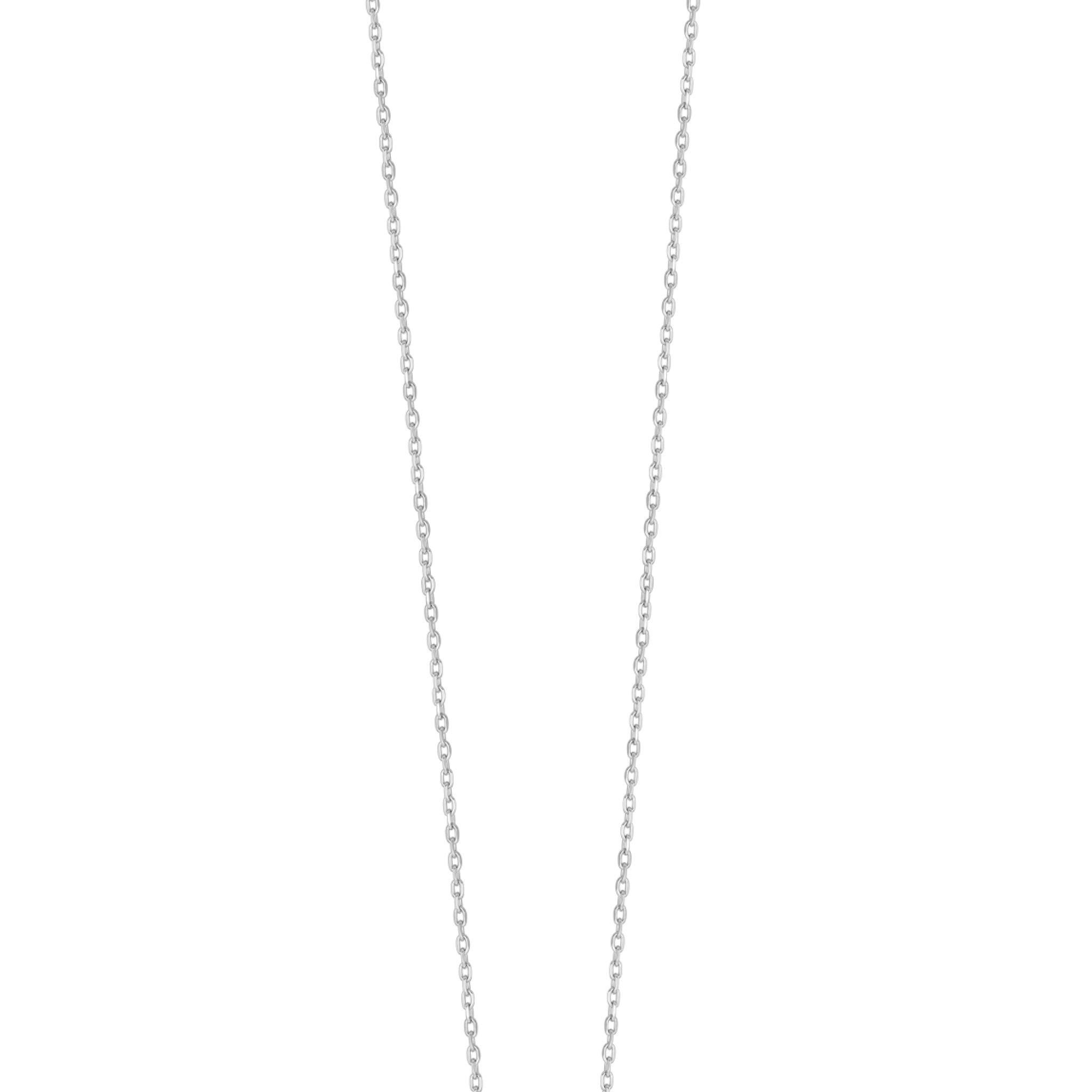 Silver-toned steel fine link chain necklace for children