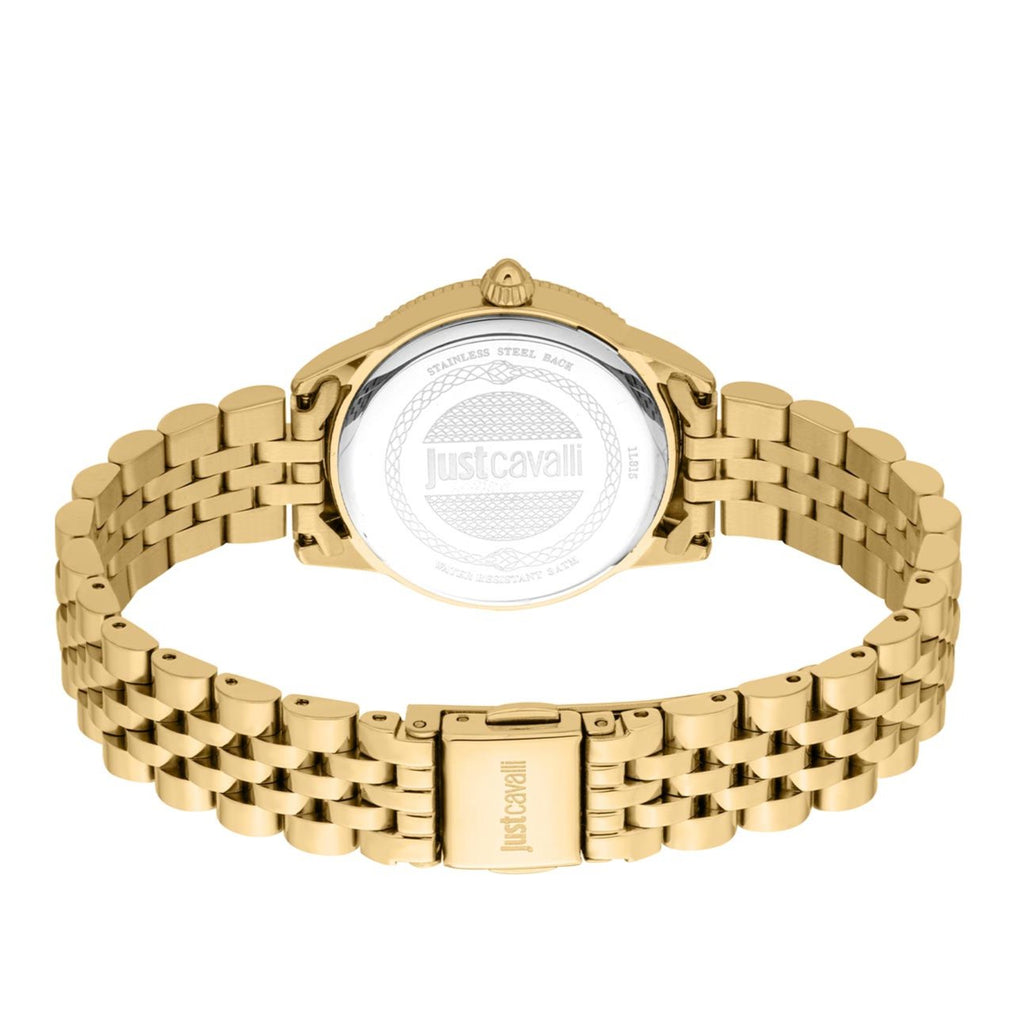 Just Cavalli Ladies Gold Watch and Bracelet Set