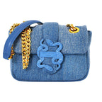 Just Cavalli Women's  Denim Snake-Detail Shoulder Bag
