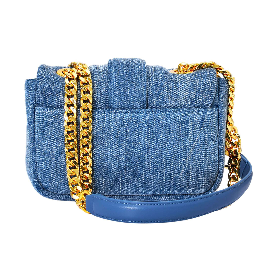 Just Cavalli Women's  Denim Snake-Detail Shoulder Bag