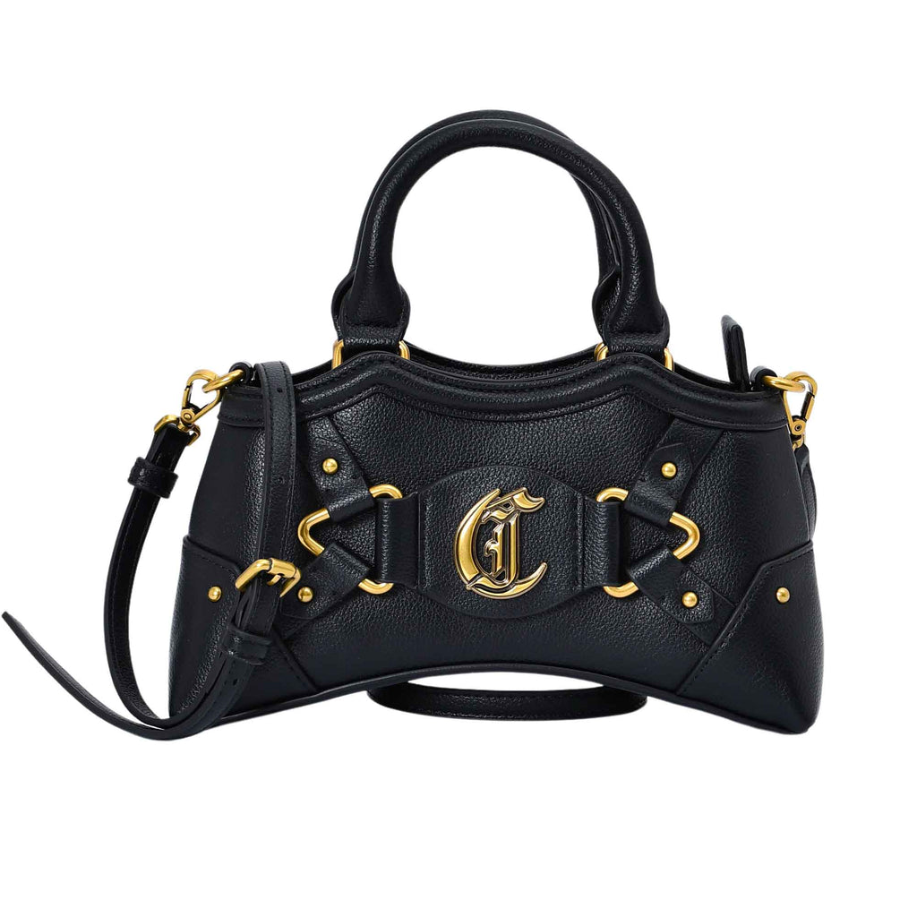 Just Cavalli Women's Gold-Embellished Leather Handbag