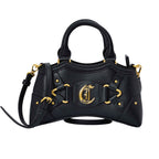 Just Cavalli Women's Gold-Embellished Leather Handbag