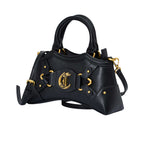 Just Cavalli Women's Gold-Embellished Leather Handbag